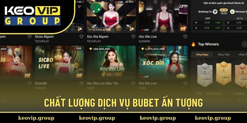 BUBET - Nhà Cái Cá Cược Bóng Đá Trực Tuyến Uy Tín Số 1 2 Chất lượng dịch vụ BUBET cung cấp tuyệt vời